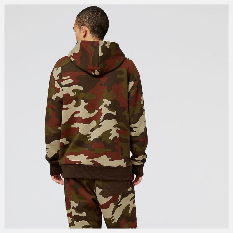Sudadera con Capucha New Balance Athletics Camo Fleece Hombre Camuflaje | EC 1306OR