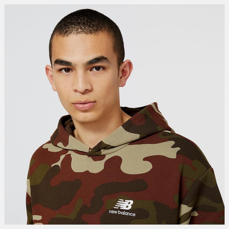 Sudadera con Capucha New Balance Athletics Camo Fleece Hombre Camuflaje | EC 1306OR