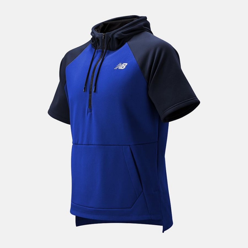 Sudadera con Capucha New Balance BP Fleece Hombre Azules | EC 1314JJ