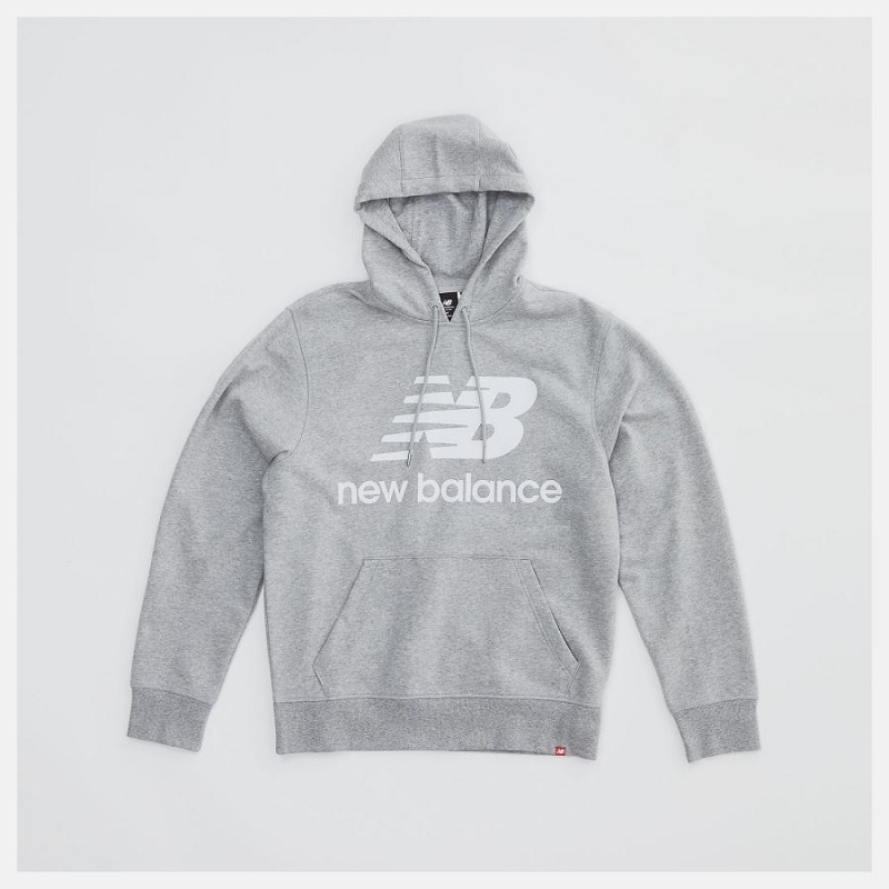 Sudadera con Capucha New Balance Essentials Pullover Hombre Gris | EC 1319CE