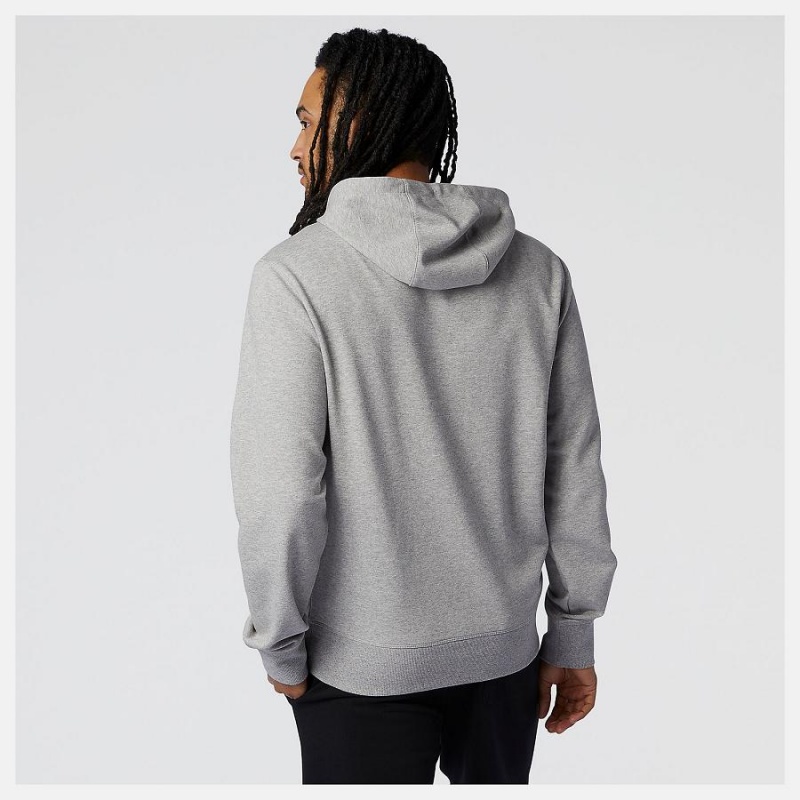 Sudadera con Capucha New Balance Essentials Pullover Hombre Gris | EC 1319CE