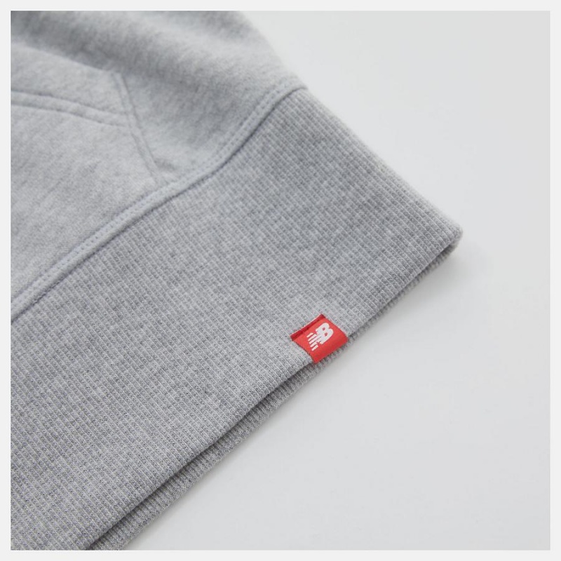 Sudadera con Capucha New Balance Essentials Pullover Hombre Gris | EC 1319CE