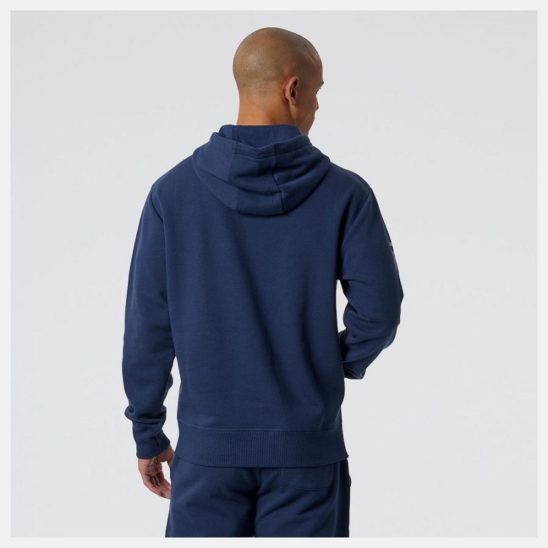 Sudadera con Capucha New Balance Essentials Metallic Hombre Azules | EC 1318XF
