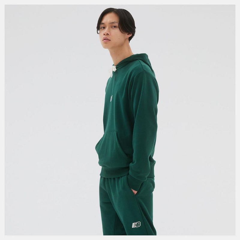 Sudadera con Capucha New Balance Essentials Fleece Hombre Verde | EC 1317ZG