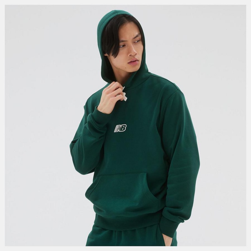 Sudadera con Capucha New Balance Essentials Fleece Hombre Verde | EC 1317ZG
