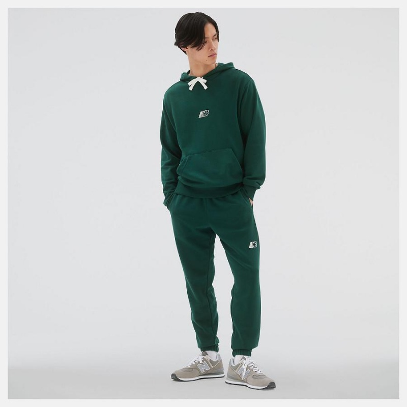 Sudadera con Capucha New Balance Essentials Fleece Hombre Verde | EC 1317ZG