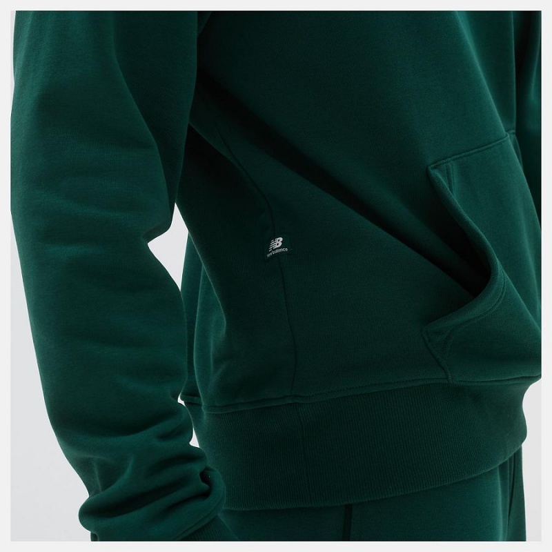 Sudadera con Capucha New Balance Essentials Fleece Hombre Verde | EC 1317ZG