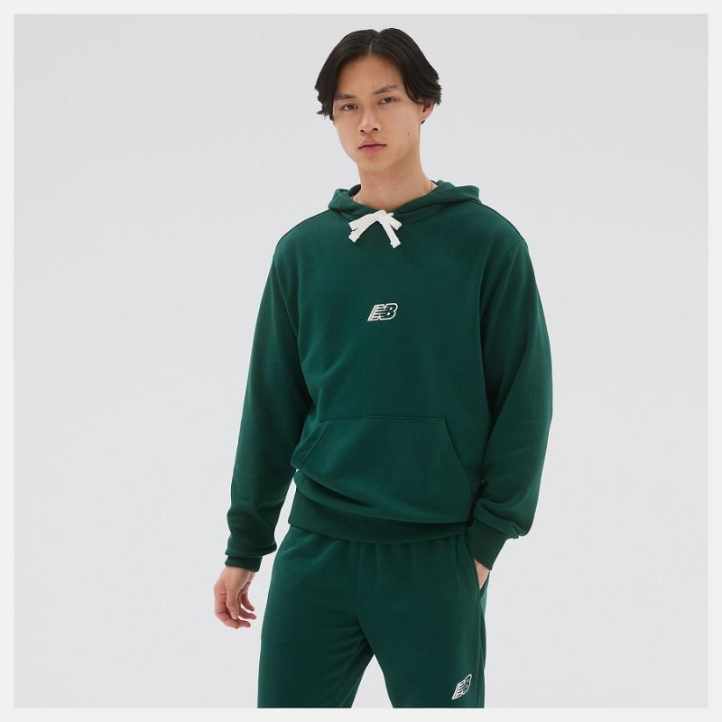 Sudadera con Capucha New Balance Essentials Fleece Hombre Verde | EC 1317ZG