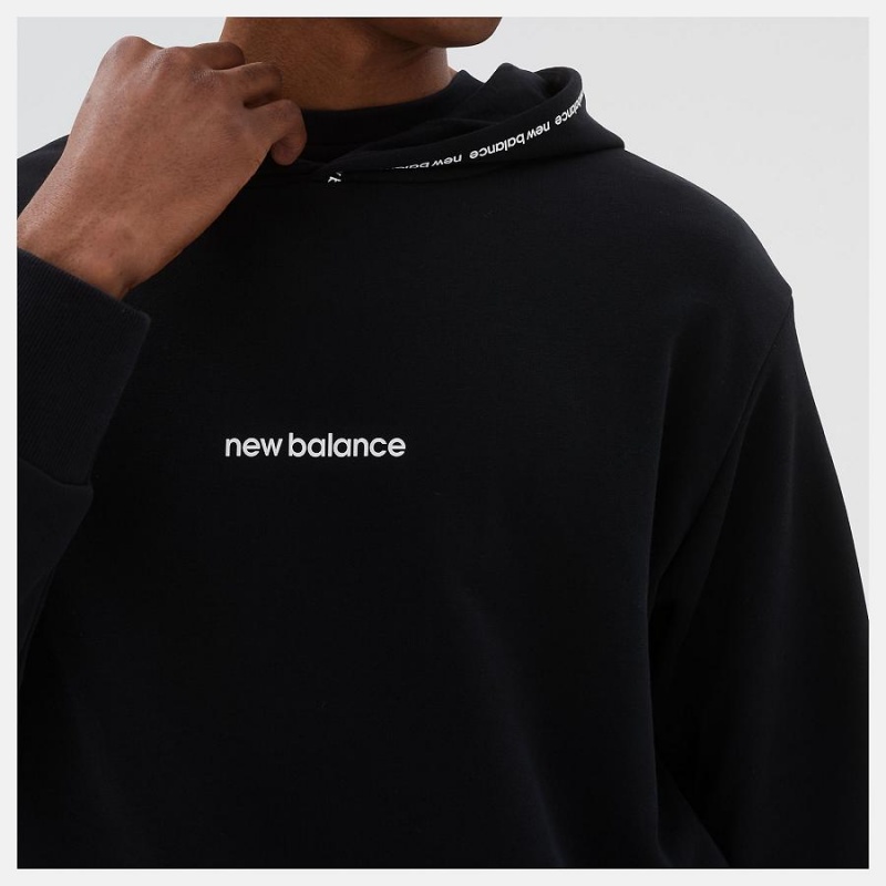 Sudadera con Capucha New Balance Essentials Fleece Hombre Negras | EC 1316LH
