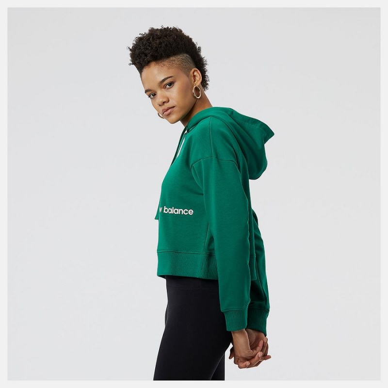 Sudadera con Capucha New Balance Essentials Mujer Verde | EC 2060OR