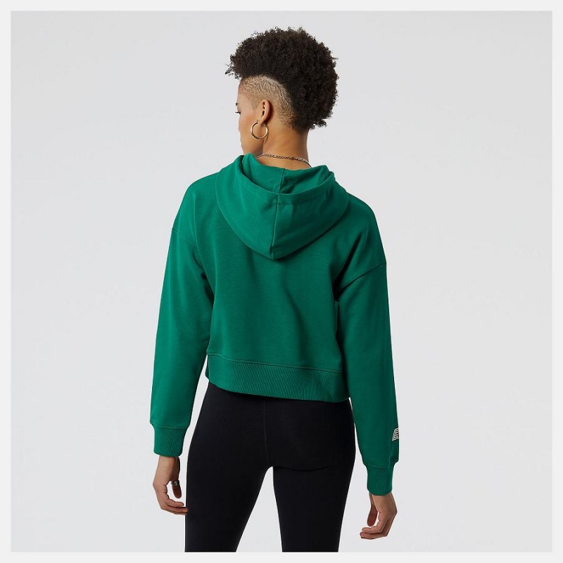 Sudadera con Capucha New Balance Essentials Mujer Verde | EC 2060OR
