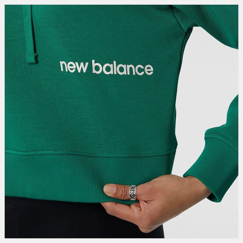 Sudadera con Capucha New Balance Essentials Mujer Verde | EC 2060OR