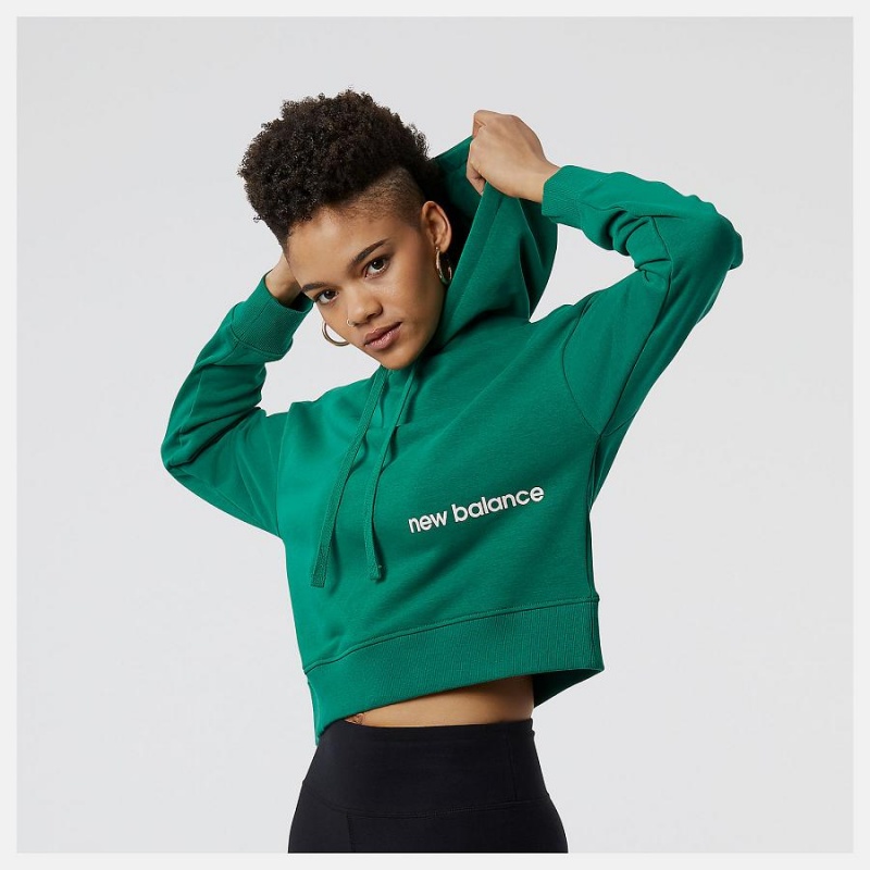 Sudadera con Capucha New Balance Essentials Mujer Verde | EC 2060OR