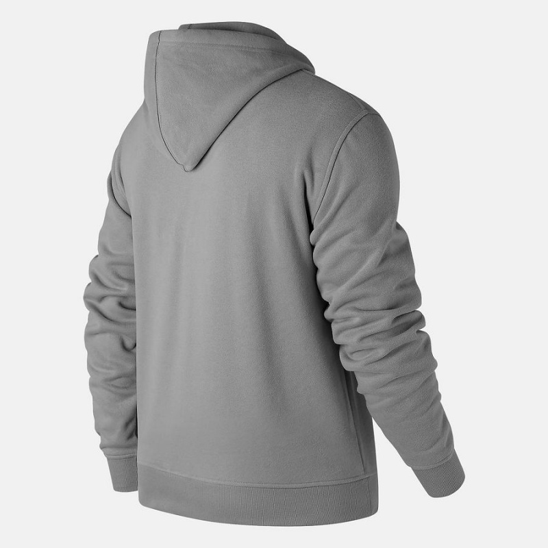 Sudadera con Capucha New Balance Fleece Hoody Hombre Gris | EC 1325WY