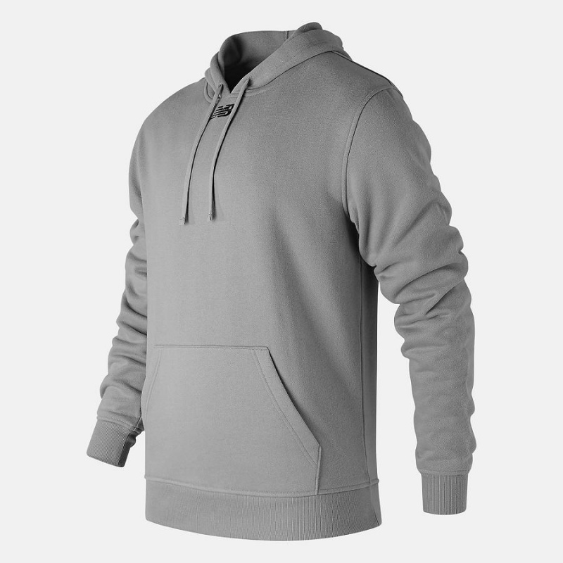 Sudadera con Capucha New Balance Fleece Hoody Hombre Gris | EC 1325WY