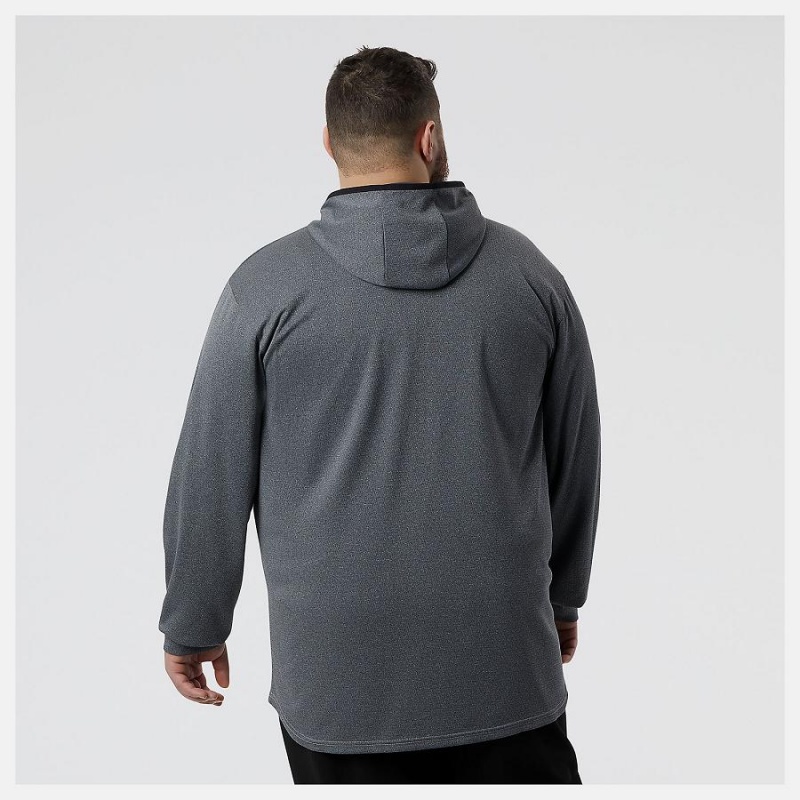 Sudadera con Capucha New Balance Tenacity Hooded 1/4 Zip Hombre Gris Oscuro | EC 1340JJ