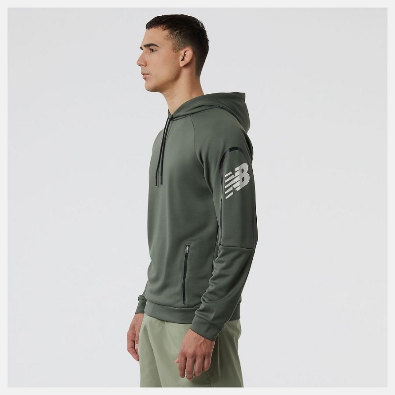 Sudadera con Capucha New Balance Tenacity Football Training Hombre Verde Oliva | EC 1339HK
