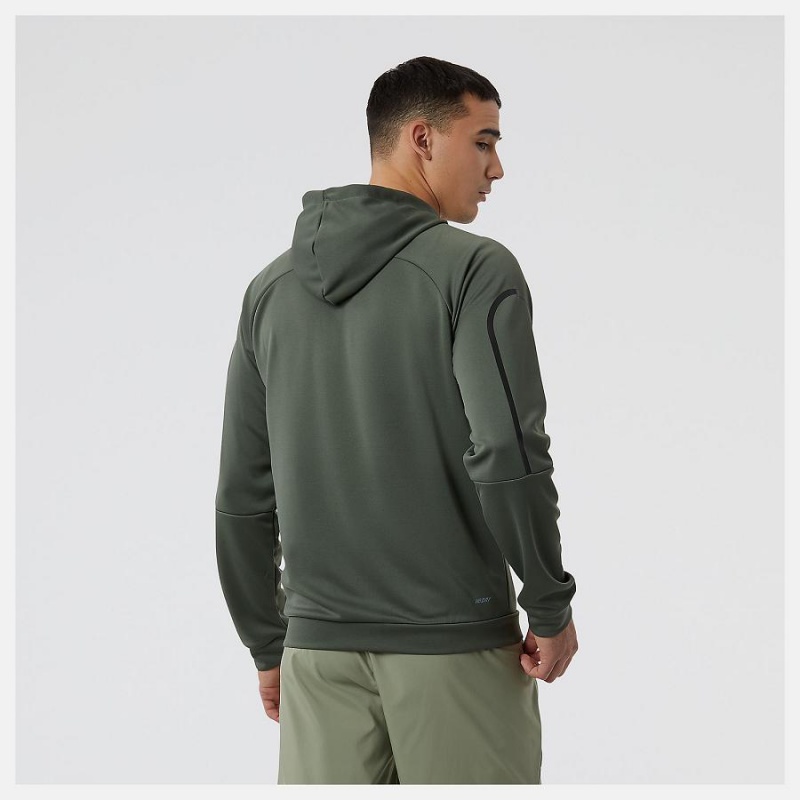Sudadera con Capucha New Balance Tenacity Football Training Hombre Verde Oliva | EC 1339HK