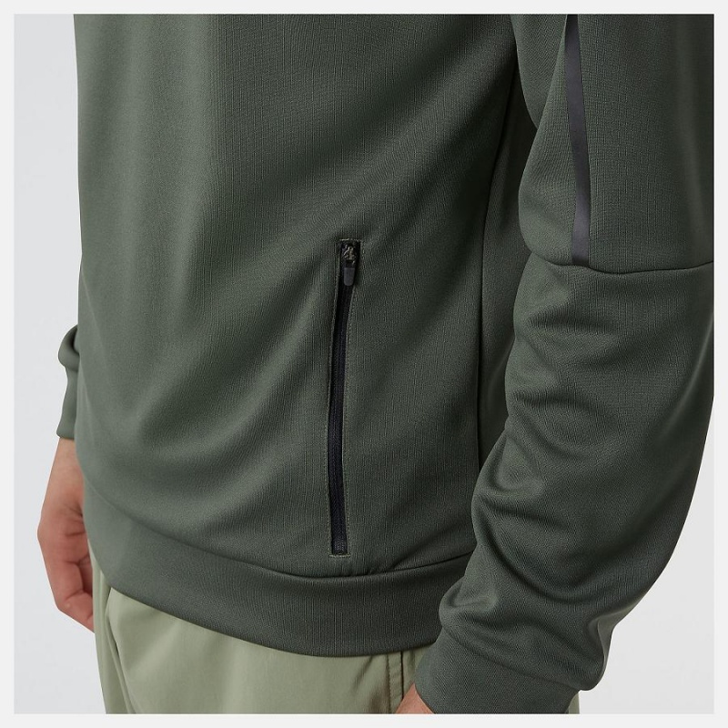 Sudadera con Capucha New Balance Tenacity Football Training Hombre Verde Oliva | EC 1339HK