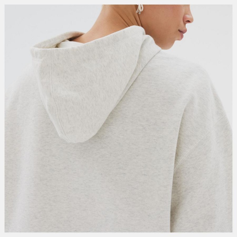 Sudadera con Capucha New Balance Uni-ssentials French Terry Crop Hombre Blancas | EC 1344XF