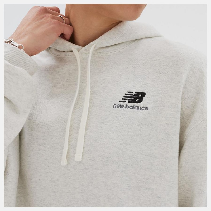 Sudadera con Capucha New Balance Uni-ssentials French Terry Crop Hombre Blancas | EC 1344XF