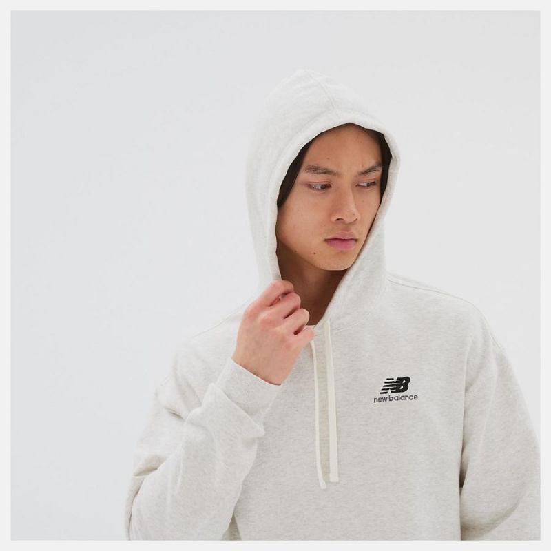 Sudadera con Capucha New Balance Uni-ssentials French Terry Crop Hombre Blancas | EC 1344XF