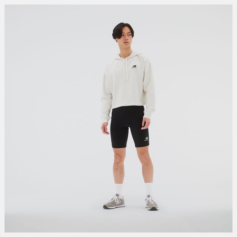 Sudadera con Capucha New Balance Uni-ssentials French Terry Crop Hombre Blancas | EC 1344XF