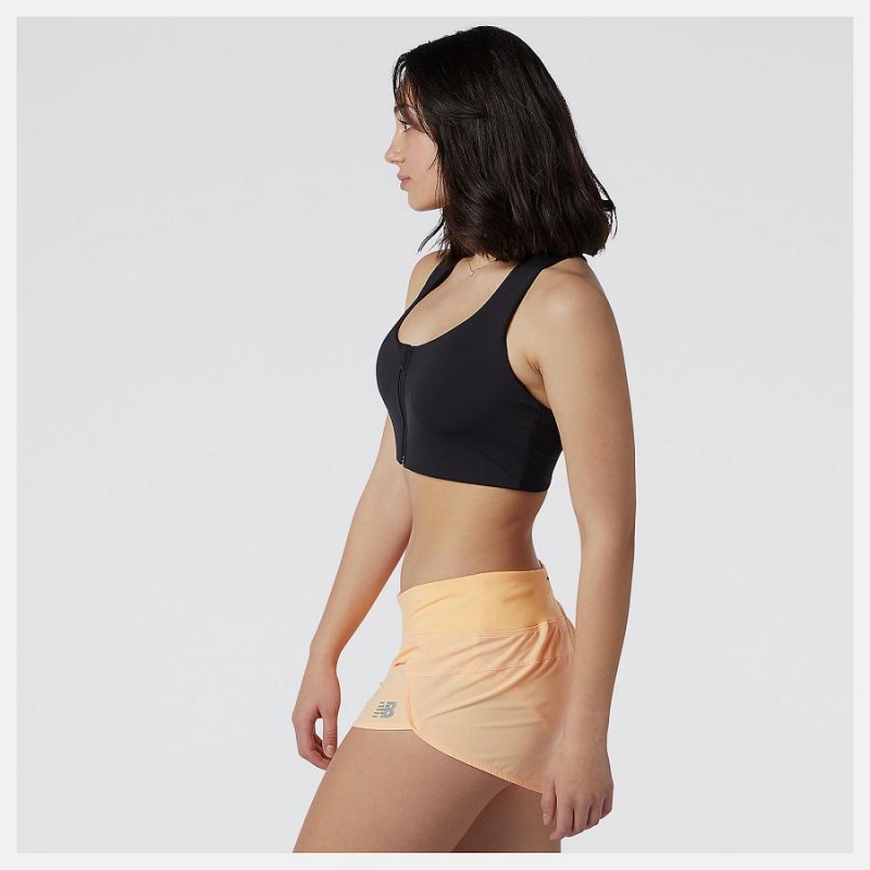 Sujetador Deportivo New Balance Power X Zip Front Mujer Negras | EC 2169FM