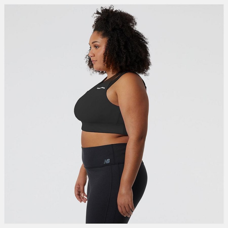 Sujetador Deportivo New Balance Shape Shield Crop Mujer Negras | EC 2172JJ
