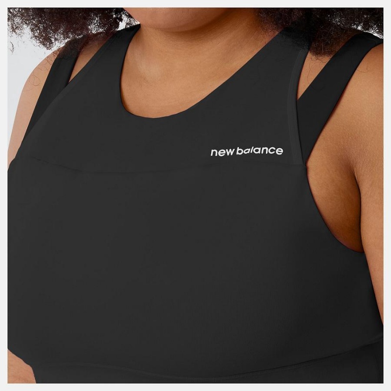 Sujetador Deportivo New Balance Shape Shield Crop Mujer Negras | EC 2172JJ