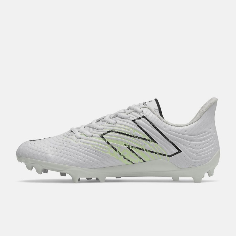 Tacos De Lacrosse New Balance RushV3 Low Hombre Blancas Verde | EC 1878OR