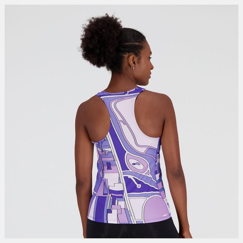 Tops New Balance 5th Avenue Mile Singlet Mujer Moradas | EC 2197HK