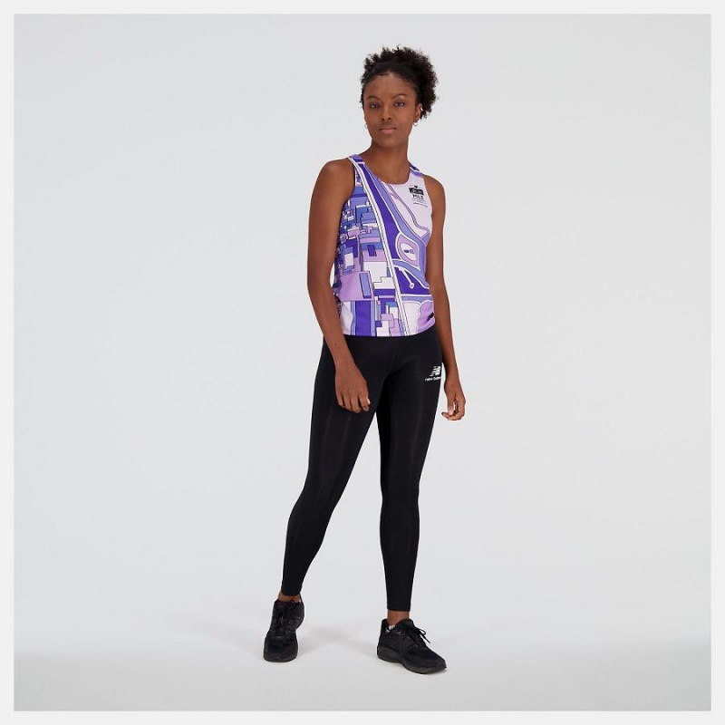 Tops New Balance 5th Avenue Mile Singlet Mujer Moradas | EC 2197HK
