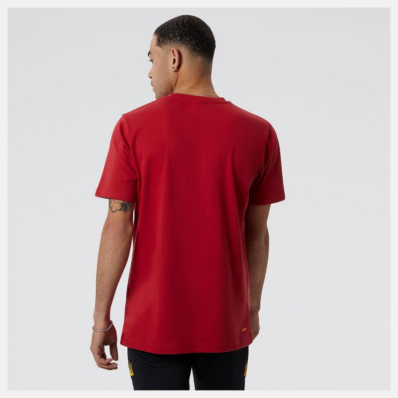 Tops New Balance AS Roma Estampadas Hombre Rojas | EC 1468GL