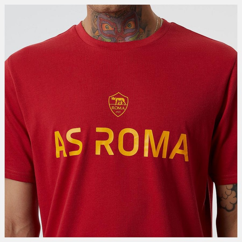 Tops New Balance AS Roma Estampadas Hombre Rojas | EC 1468GL