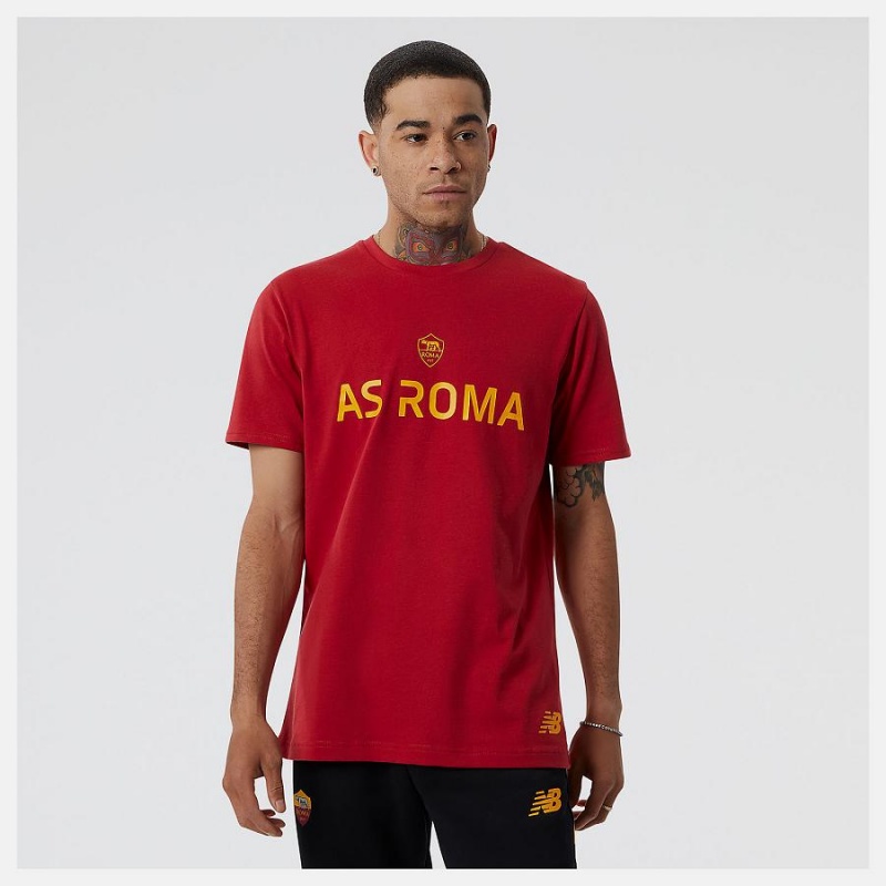 Tops New Balance AS Roma Estampadas Hombre Rojas | EC 1468GL