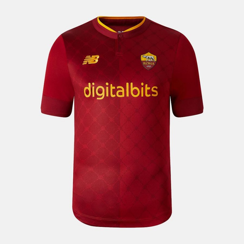 Tops New Balance AS Roma Home Elite Sleeve Jersey Hombre Rojas | EC 1470JJ
