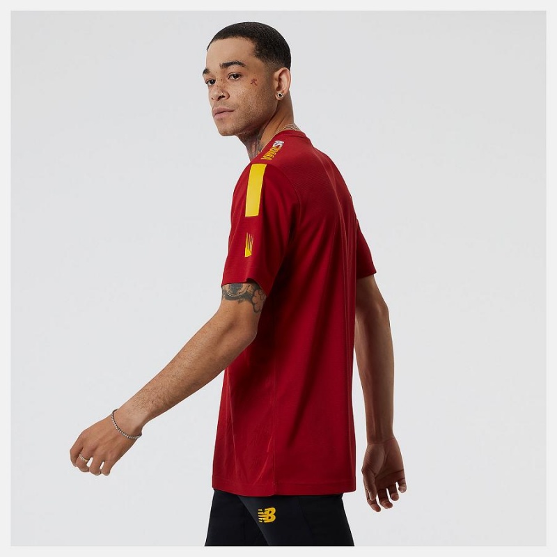 Tops New Balance AS Roma Pre-Game Jersey Hombre Blancas | EC 1473ZG