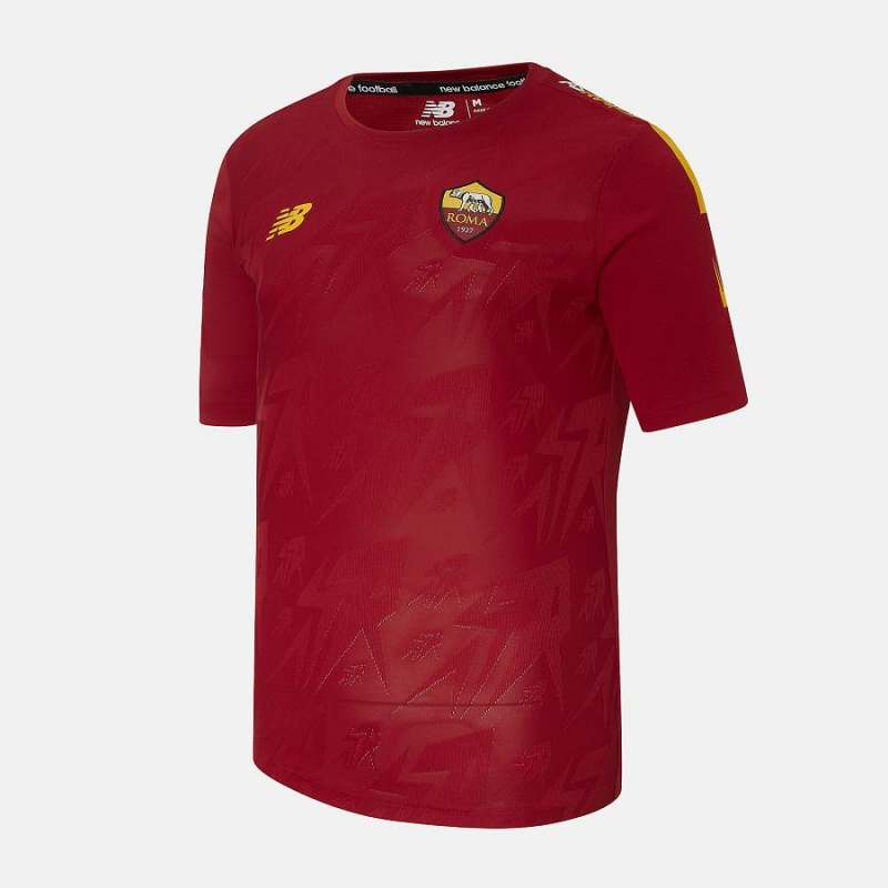 Tops New Balance AS Roma Pre-Game Jersey Hombre Blancas | EC 1473ZG