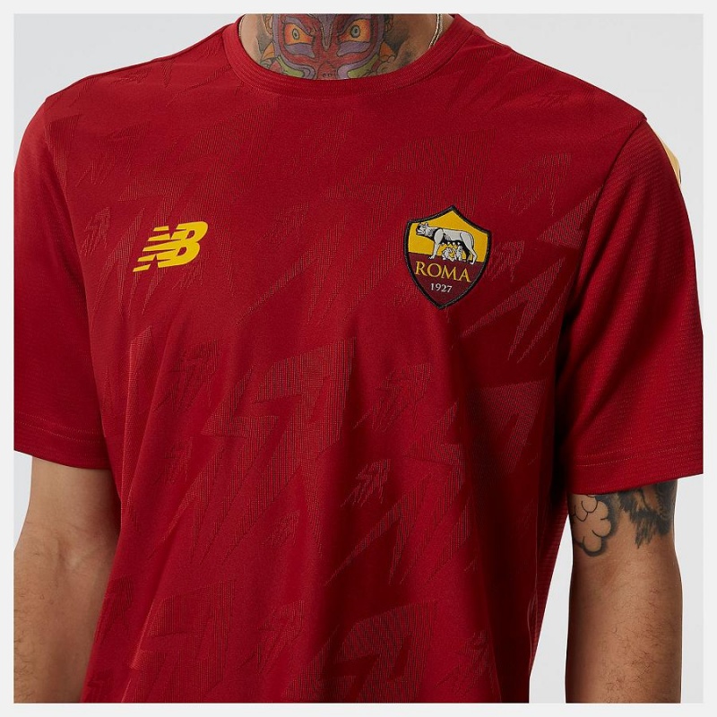 Tops New Balance AS Roma Pre-Game Jersey Hombre Blancas | EC 1473ZG