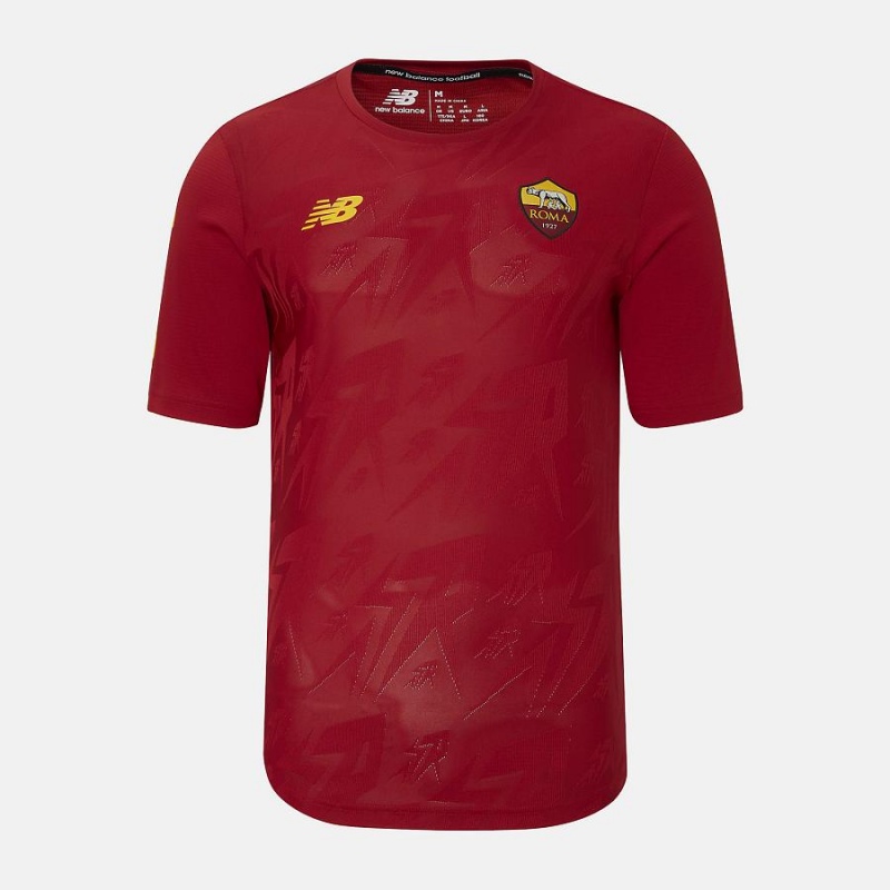 Tops New Balance AS Roma Pre-Game Jersey Hombre Blancas | EC 1473ZG