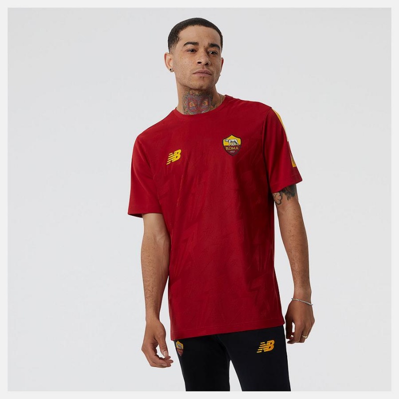 Tops New Balance AS Roma Pre-Game Jersey Hombre Blancas | EC 1473ZG