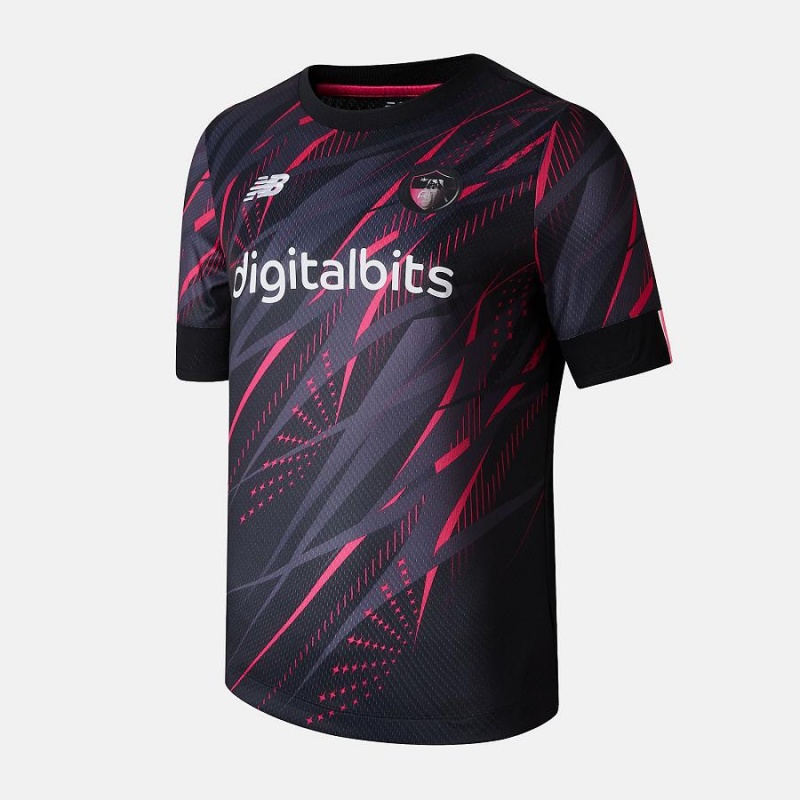 Tops New Balance AS Roma Third Sleeve Jersey Hombre Negras Rojas | EC 1474XF