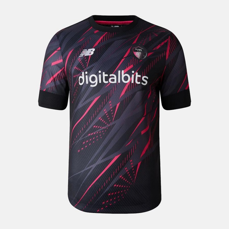 Tops New Balance AS Roma Third Sleeve Jersey Hombre Negras Rojas | EC 1474XF
