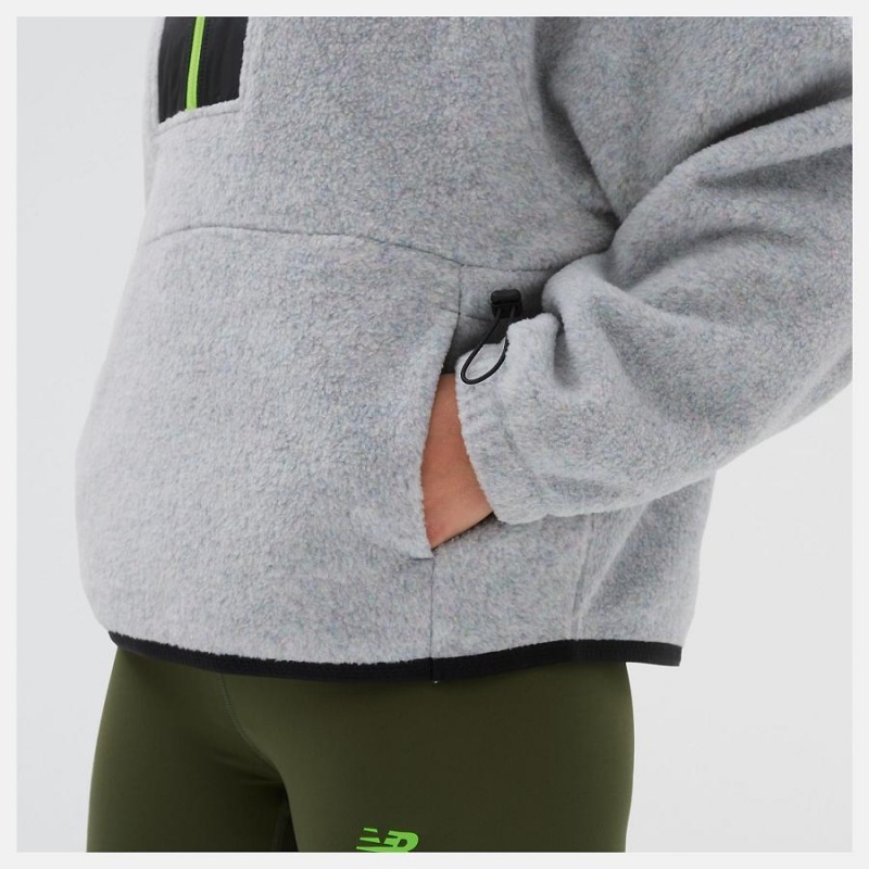 Tops New Balance AT Spinnex Fleece Layer Mujer Plateadas | EC 2178VD