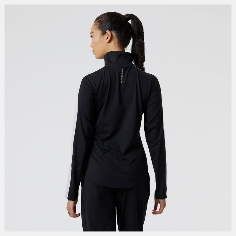 Tops New Balance Accelerate Half Zip Mujer Negras | EC 2174LH