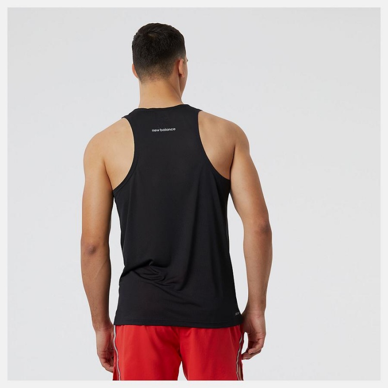 Tops New Balance Accelerate Singlet Hombre Negras | EC 1466DN