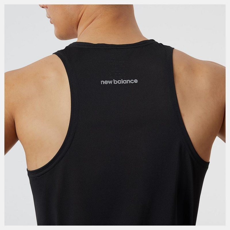 Tops New Balance Accelerate Singlet Hombre Negras | EC 1466DN