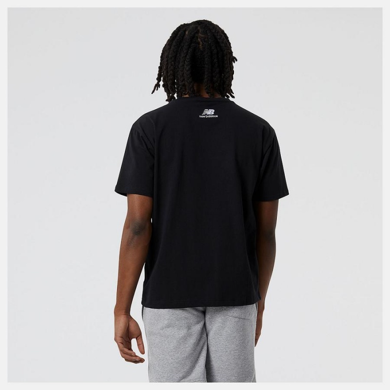 Tops New Balance Athletics Estampadas Logo Hombre Negras | EC 1479MA