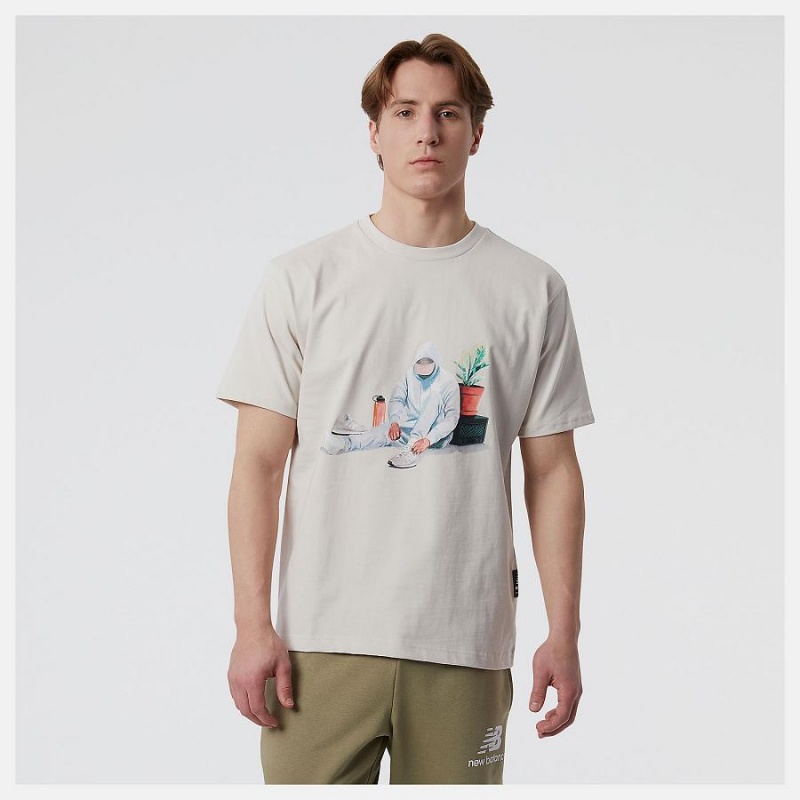 Tops New Balance Athletics Jacob Rochester Gear Up Hombre Gris Claro | EC 1482EX